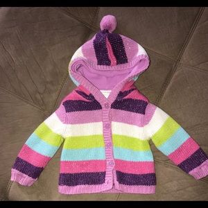 Infant  fleece lined hooded sweater